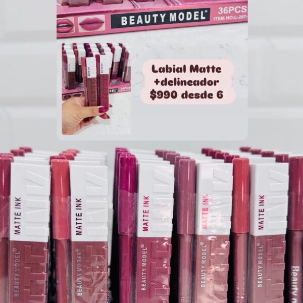 Labial Matte+Delineador Duper Super Stay