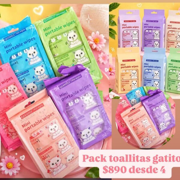 Pack toallitas gatitos