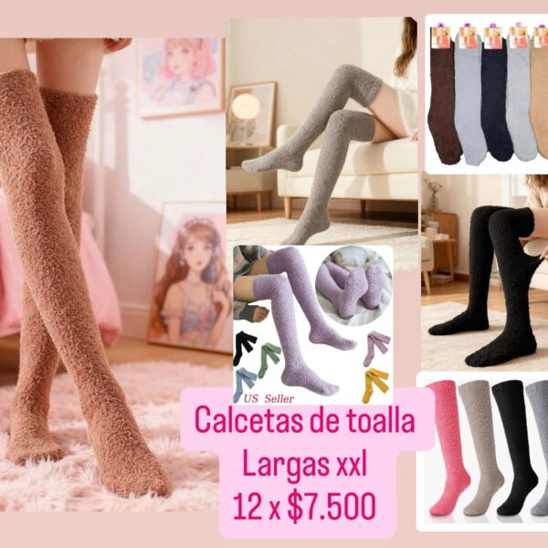 Calceta  larga xxl toalla