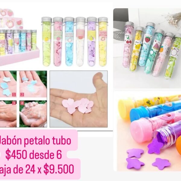 Jabón pétalo diseño de tubo