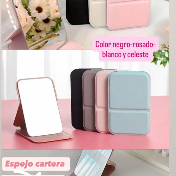 Espejo cartera plegable