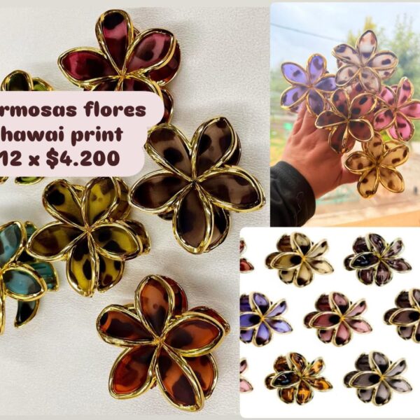 Flor hawai 8 cm print 12 x $ 4.200
