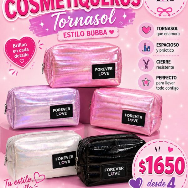 Cosmetiqueros estilo bubba tornasol