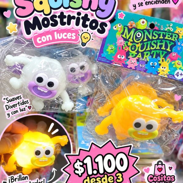 Squishy mostritos con luz