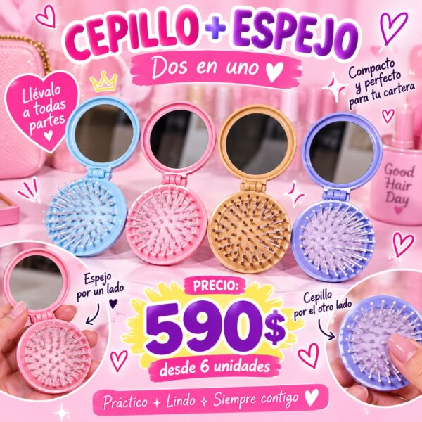Cepillo cartera + espejo